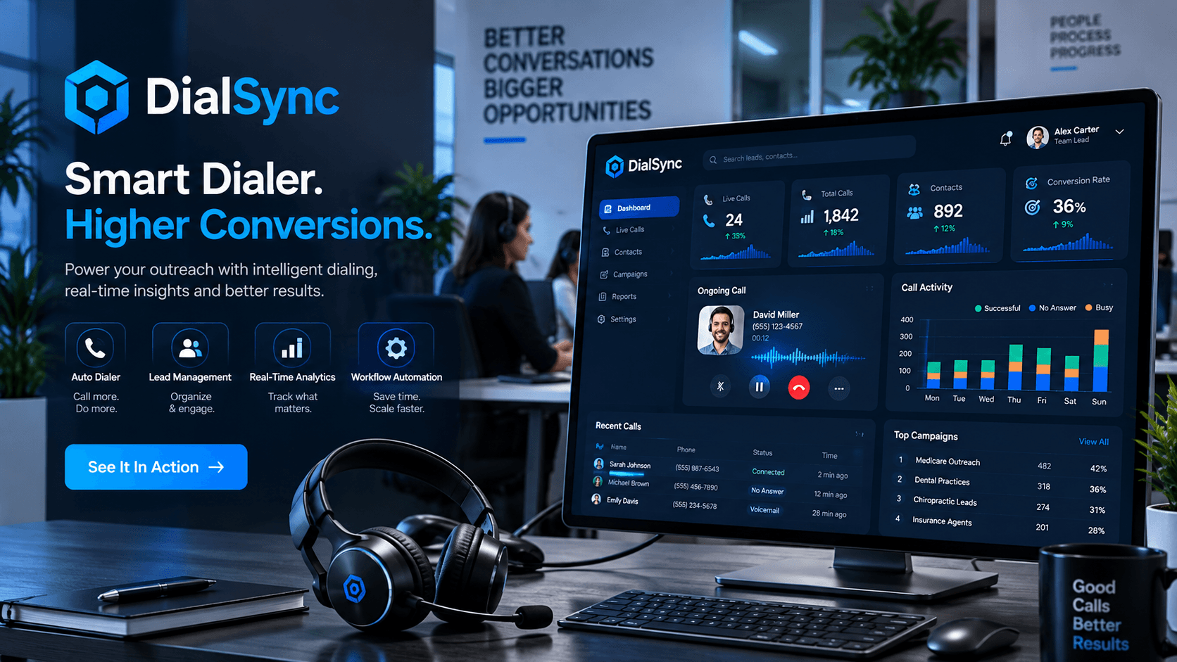 DialSync — Intelligent Dialer & Lead Distribution project by Zaptal